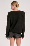 V-Neck Fray Sweater - Greige Goods