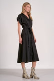 Black Collared Midi Dress