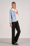 Contrast Collar Denim Jacket