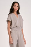 Cap Sleeve V-Neck Top - Greige Goods