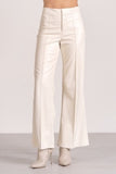 HIgh Waist Vegan Leather Pants - Greige Goods