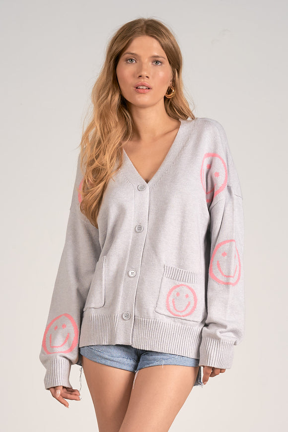 Smiley Cardigan - Greige Goods