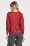 Aya Satin LS Blouse - Greige Goods