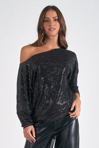 Off The Shoulder LS Top - Greige Goods