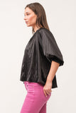 Anais Satin Blouse - Greige Goods