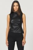 Shaunee Leather Top - Greige Goods
