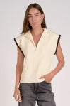 Half Zip Vest - Greige Goods