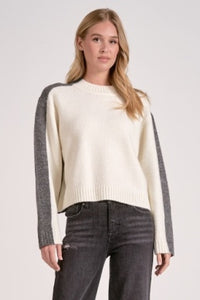 Colorblock Crewneck Sweater - Greige Goods