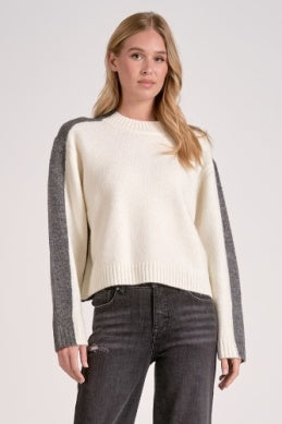 Colorblock Crewneck Sweater - Greige Goods