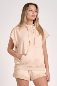 Sleeveless Hoodie - Greige Goods