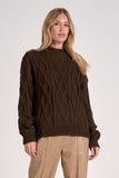 Cable Knit Crewneck Sweater - Greige Goods