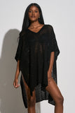 Knit Hooded Coverup - Greige Goods