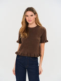 Cocoa Ruffle Sweater