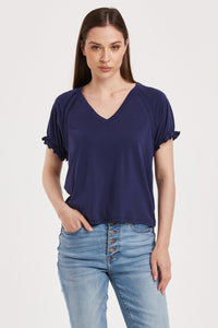 Janara Cuff Sleeve Blouse - Greige Goods