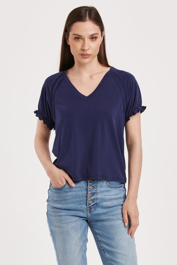 Janara Cuff Sleeve Blouse - Greige Goods