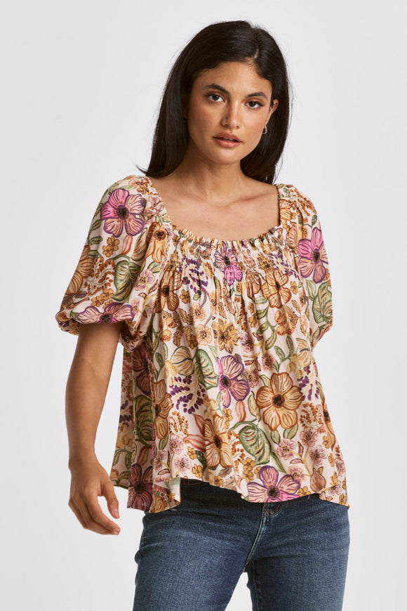 Love Floral Blouse - Greige Goods