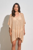 Knit Hooded Coverup - Greige Goods