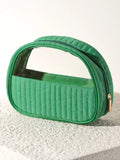 Ezra Half-Moon Cosmetic Pouch - Greige Goods