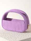 Ezra Half-Moon Cosmetic Pouch - Greige Goods