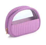 Ezra Half-Moon Cosmetic Pouch - Greige Goods