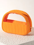 Ezra Half-Moon Cosmetic Pouch - Greige Goods