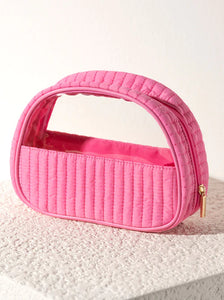 Ezra Half-Moon Cosmetic Pouch - Greige Goods