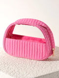 Ezra Half-Moon Cosmetic Pouch - Greige Goods