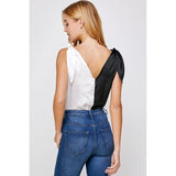Tie Satin Bodysuit - Greige Goods