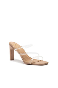 Kaylee Clear Strap Heel - Greige Goods