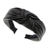 Faux Leather Knotted Headband - Greige Goods