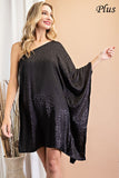 Curvy Girl One Shoulder Drapey Dress - Greige Goods