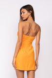 Strapless Ruched Mini Dress - Greige Goods