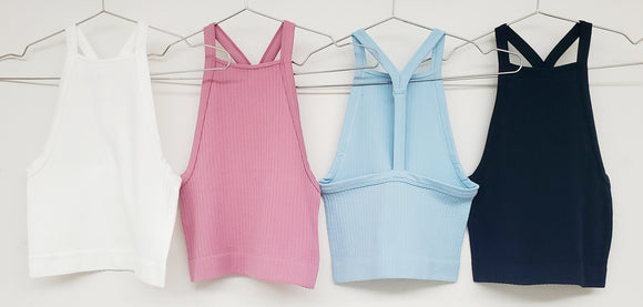 Jacquard Y-Back Cami - Greige Goods