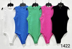 Rayon Ribbed Thick Band Bodysuit - Greige Goods