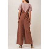 Cotton Wide Leg Jumpsuit - Greige Goods