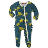 B Zip Footed Ruffle Romper - Greige Goods