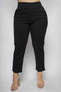 Curvy Girl High Waist Work Pant - Greige Goods