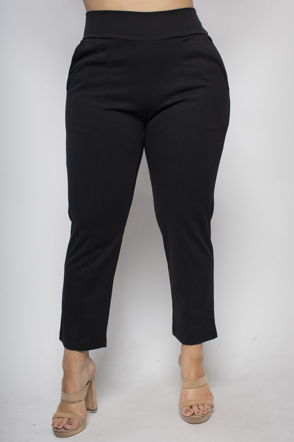 Curvy Girl High Waist Work Pant - Greige Goods