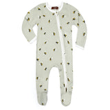 Zip Ruffle Footed Romper - Greige Goods