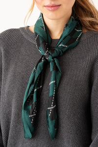 Argyle Star Print Fashion Scarf - Greige Goods