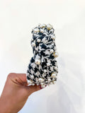 Houndstooth Pearl Headband - Greige Goods