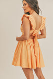 Flutter Sleeve Mini Dress - Greige Goods