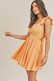 Flutter Sleeve Mini Dress - Greige Goods