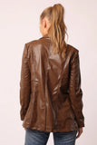 Paige Leather Jacket - Greige Goods