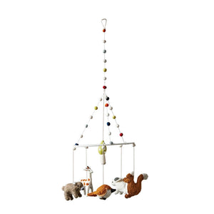 Wool Felt Woodland Animal Mobile - Greige Goods