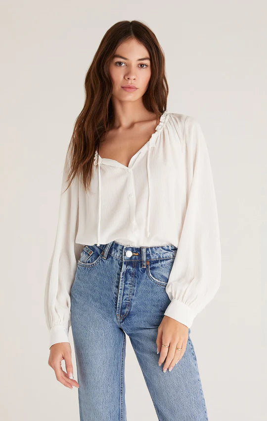 Adella Top - Greige Goods