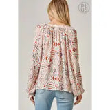 Trendy Print Top - Greige Goods