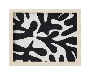 Abstract Wall Decor with Wood Frame - Greige Goods