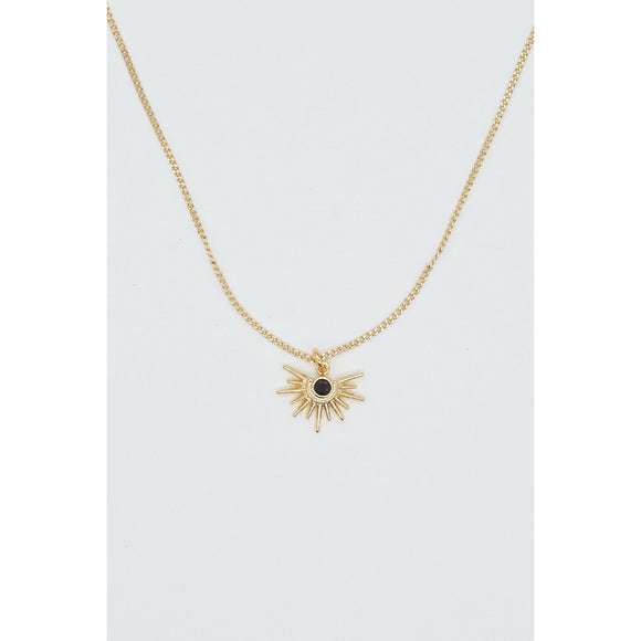 Crystal Sun Necklace - Greige Goods