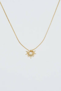 Crystal Sun Necklace - Greige Goods